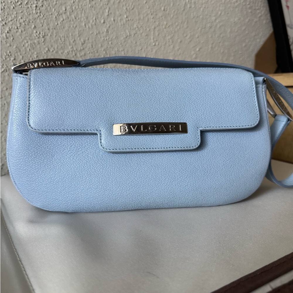 Bvlgari blue leather handbag - Picture 2 of 11